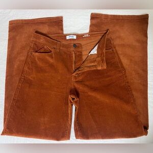 Kensie “The Kaya” High-Rise Wide Leg Corduroy Pants – Rust, Women’s 6/28